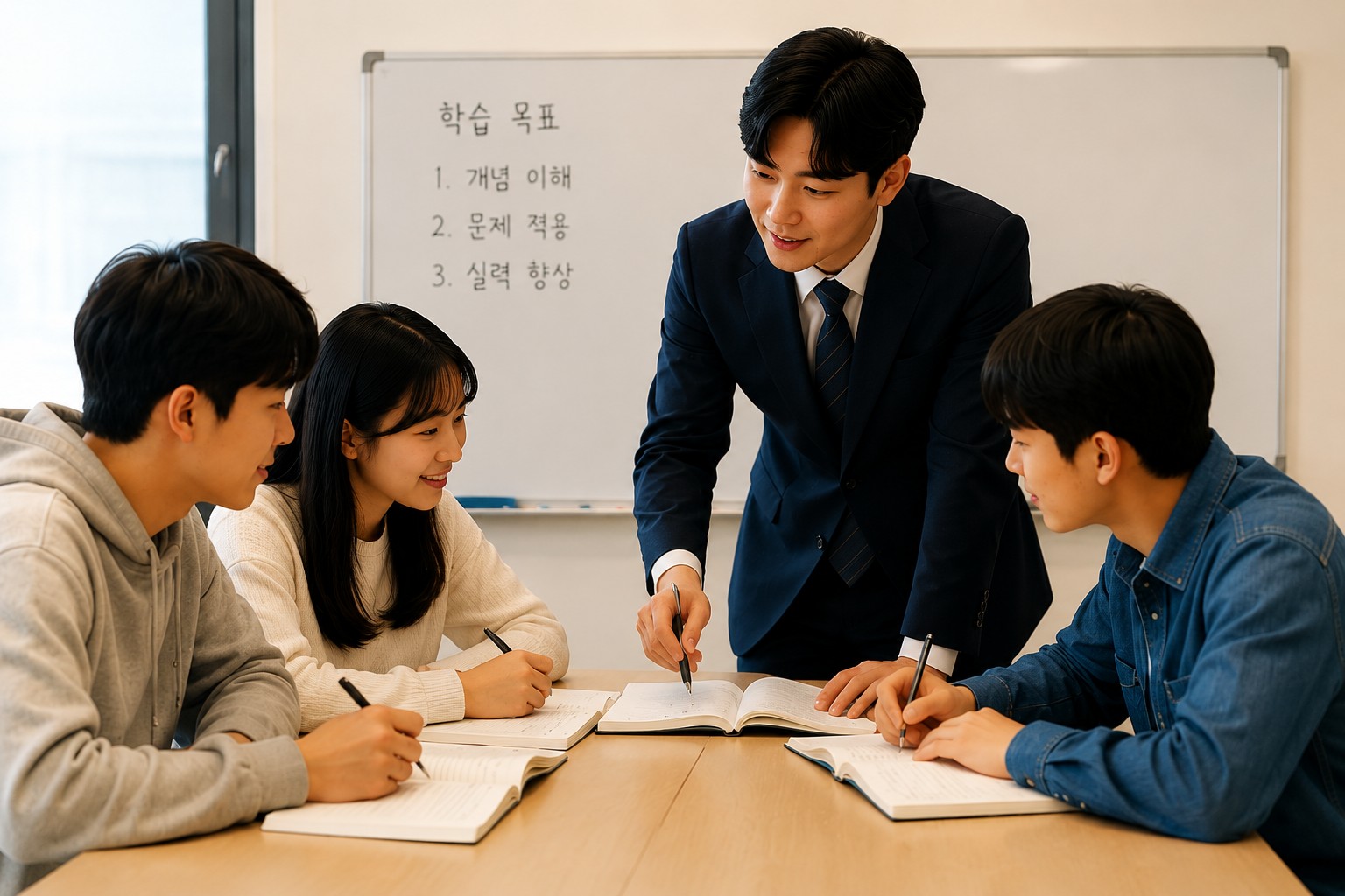 스터디큐브 선생님과 학생들의 1:1 학습 수업
