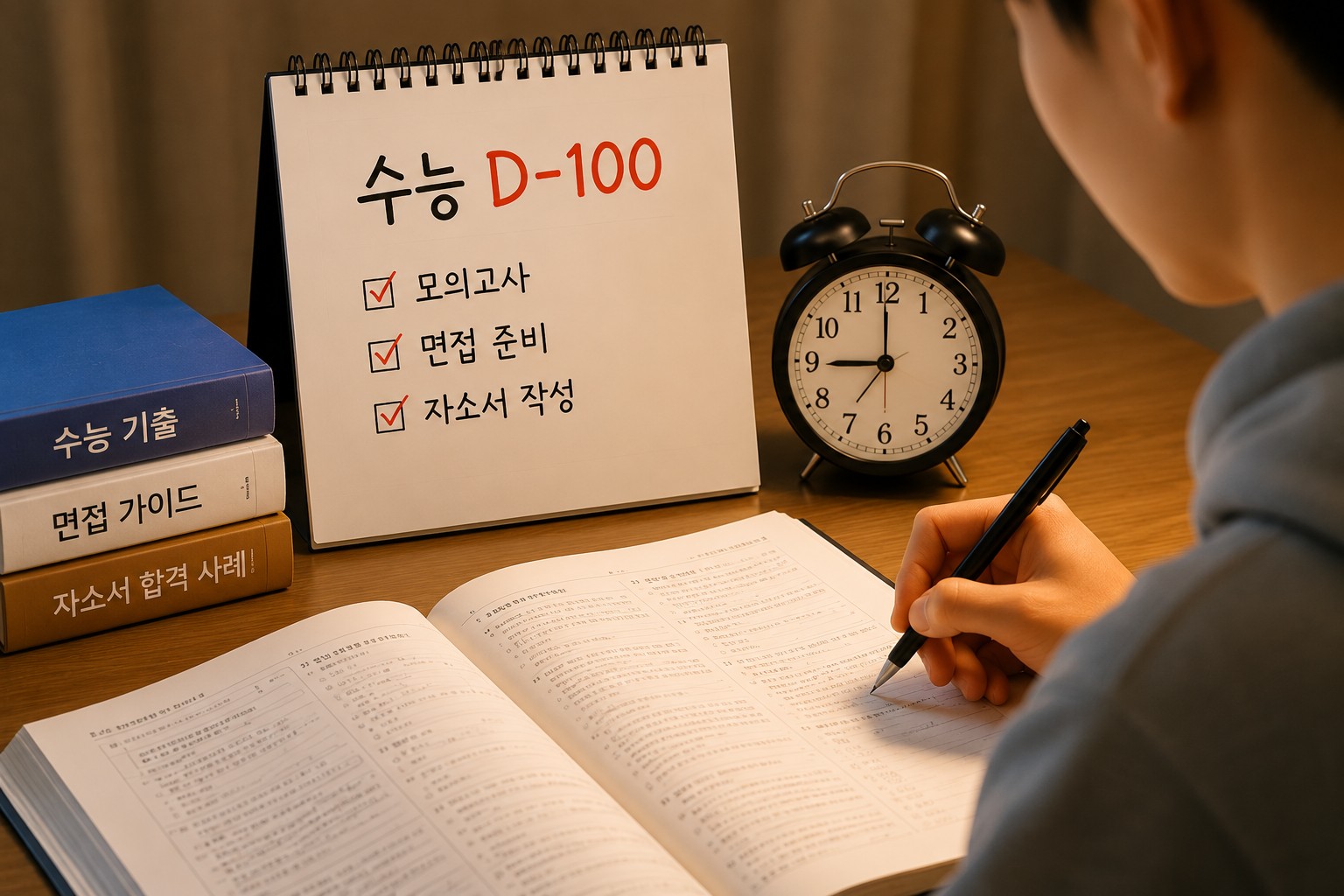 수능 D-100 카운트다운 학습 준비